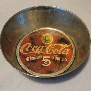 Vintage 2001 Metal Coca-Cola Bowl
